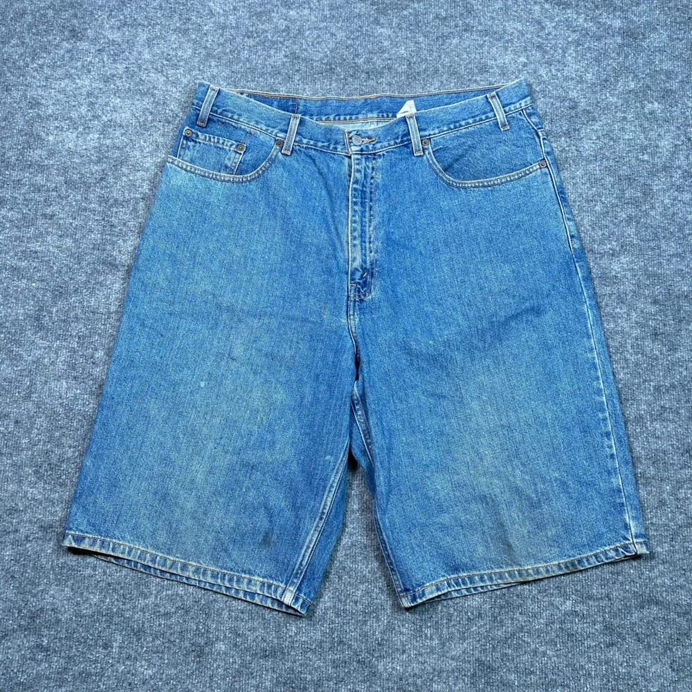 Levis 569 Loose Straight Mens 38 Blue Denim Shorts Baggy Jorts Medium Vintage